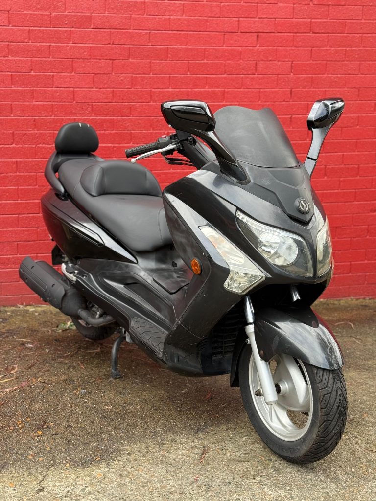SYM 300, 2013, 12 months registration, 46287km, rides well.
